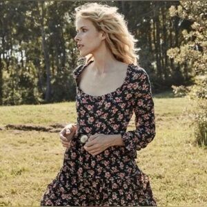 DOEN floral garnet dress Medium